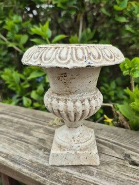 Tiny Cast Iron Urn Vintage